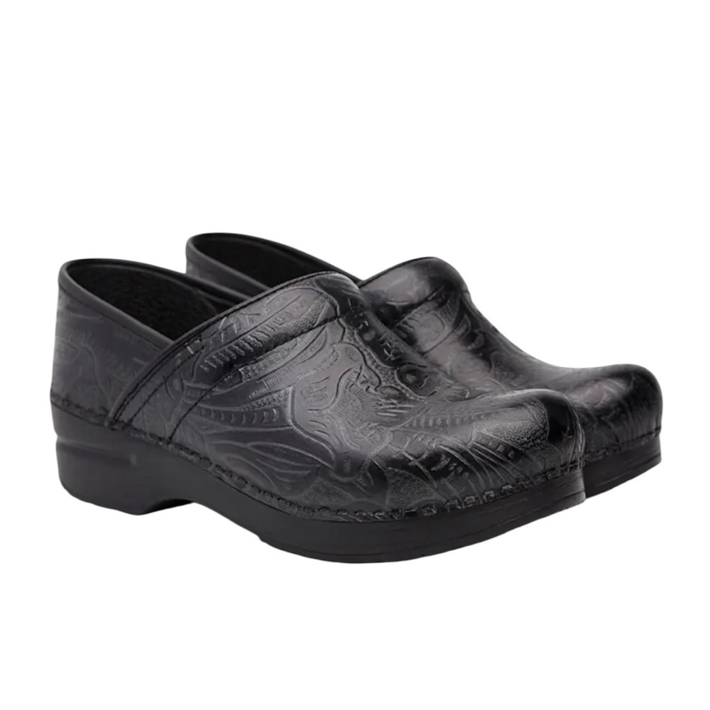 Dansko Black Embossed Professional Clogs EU 41 US 10-10.5